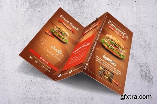 Elegant Trifold Food Menu Bundle