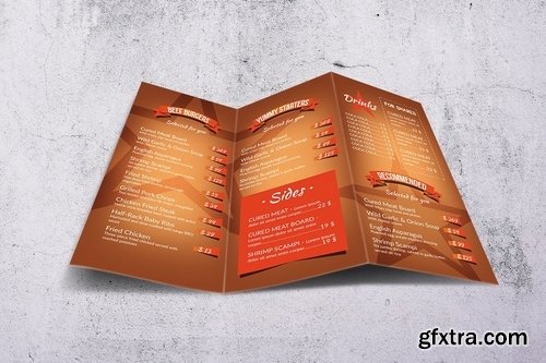 Elegant Trifold Food Menu Bundle