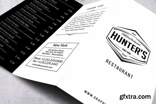 Elegant Trifold Food Menu Bundle