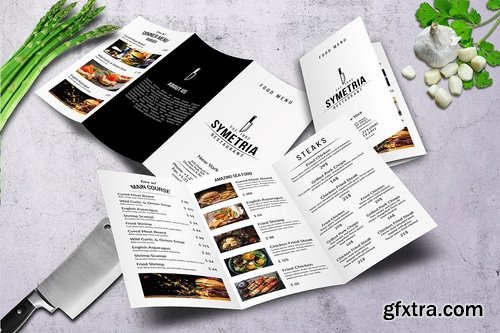 Minimal Trifold Food Menu Bundle