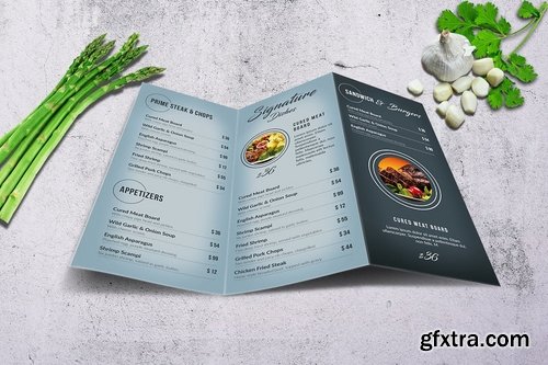 Minimal Trifold Food Menu Bundle