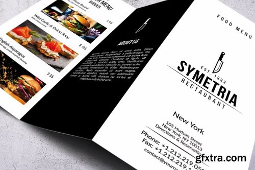 Minimal Trifold Food Menu Bundle