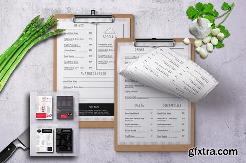 Single Page Food Menu Bundle