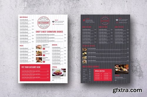 Single Page Food Menu Bundle