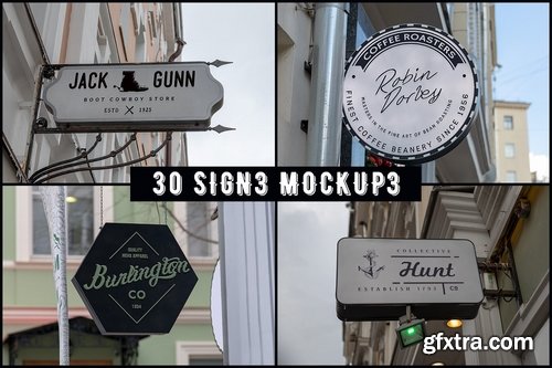 60 Signs, Facades and Frames mockups