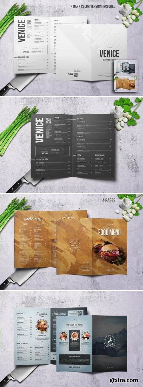 Elegant Bifold Food Menu Bundle