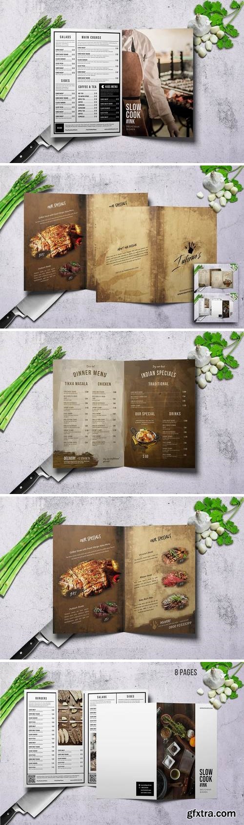 Vintage Bifold Food Menu Bundle