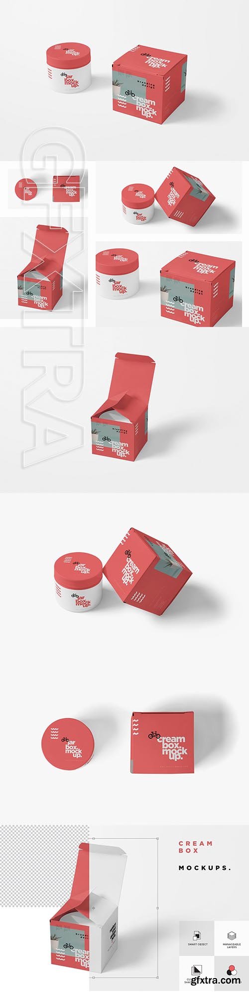 CreativeMarket - Cosmetic Jar & Box Mockups 3483218