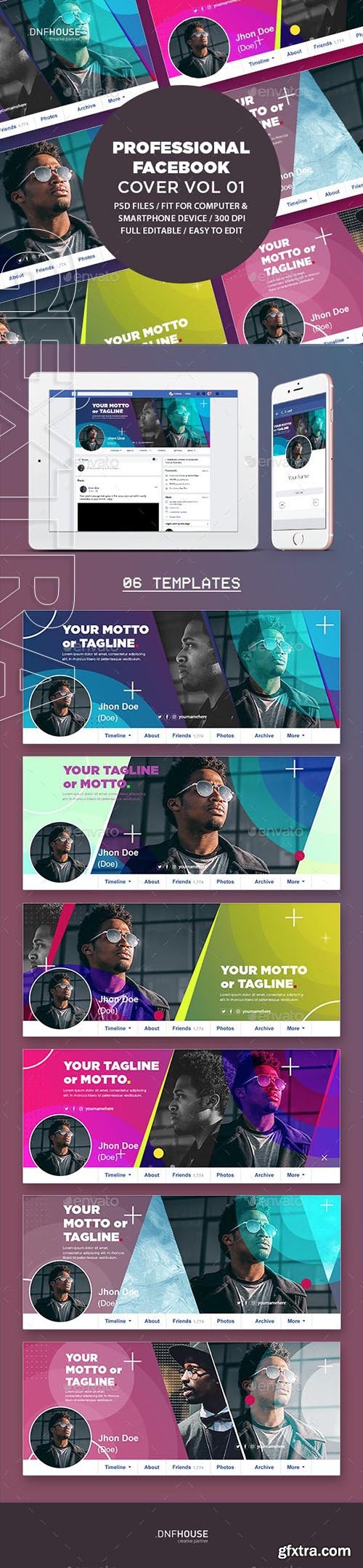 CreativeMarket - Professional Facebook Cover Vol 01 23513502