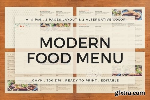 Modern Food Menu