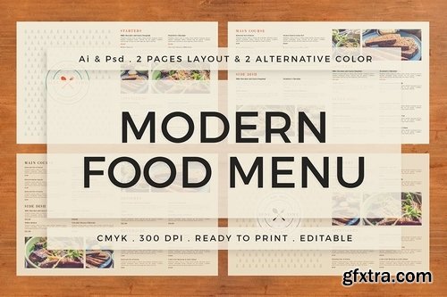 Modern Food Menu