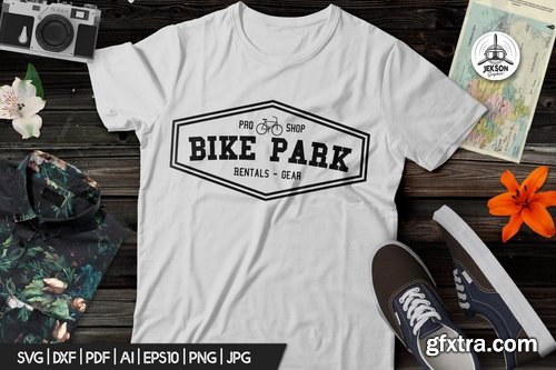 Vintage Outdoor Bike Tours Logo Badge Templates