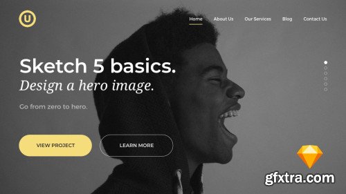 Sketch 5 Basics: Design a Hero image with Navigation