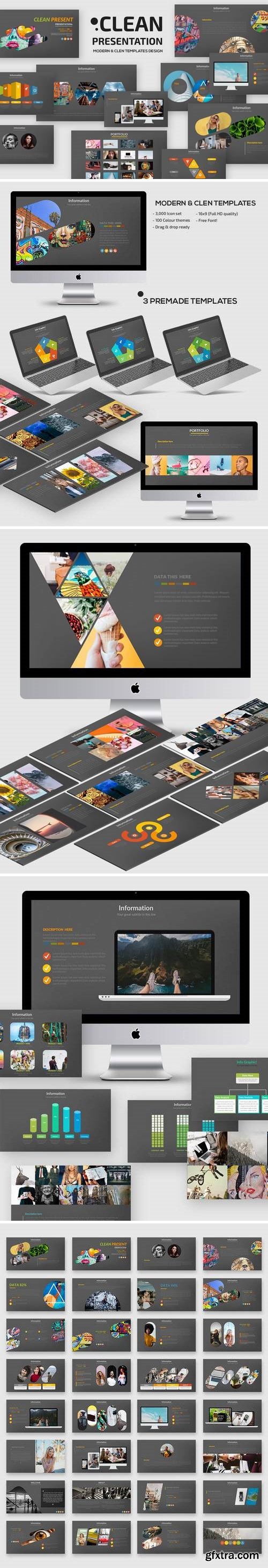 Clean Powerpoint and Keynote Presentation