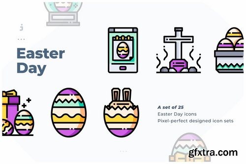 25 Easter Day Icon set