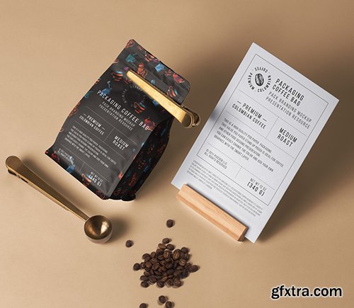 Coffee Bag Psd Packaging Mockup