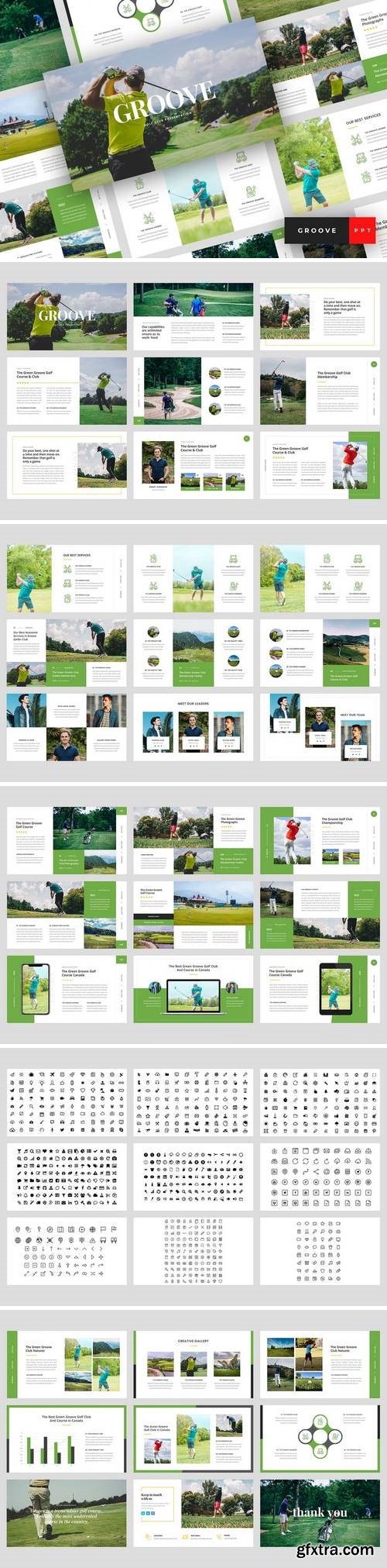 Groove - Golf Club - Powerpoint, Keynote, Google Slides Templates