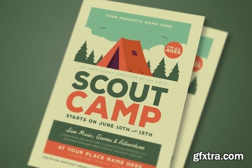 Scout Camp Event Flyer