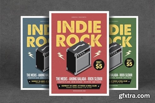 Indie Rock Event Flyer