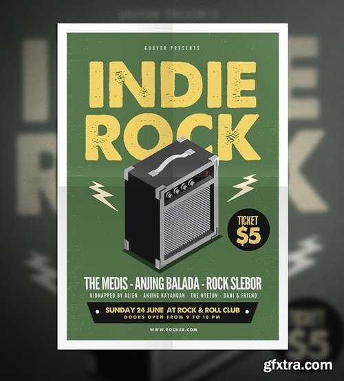 Indie Rock Event Flyer