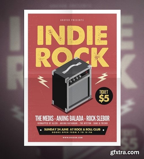 Indie Rock Event Flyer