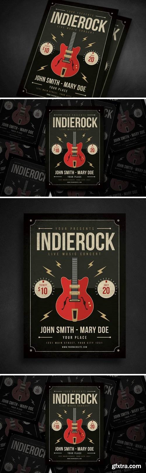 Indierock Guitar Flyer