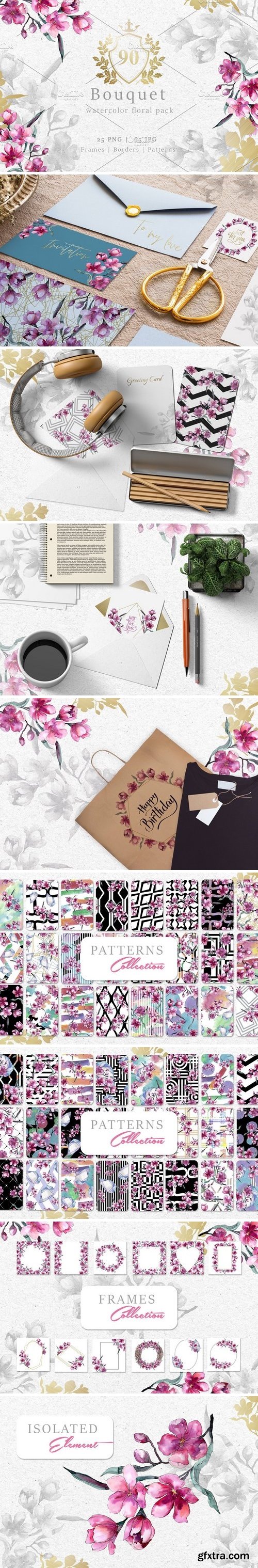 CM - Bouquet of pink flower PNG pack 3058823