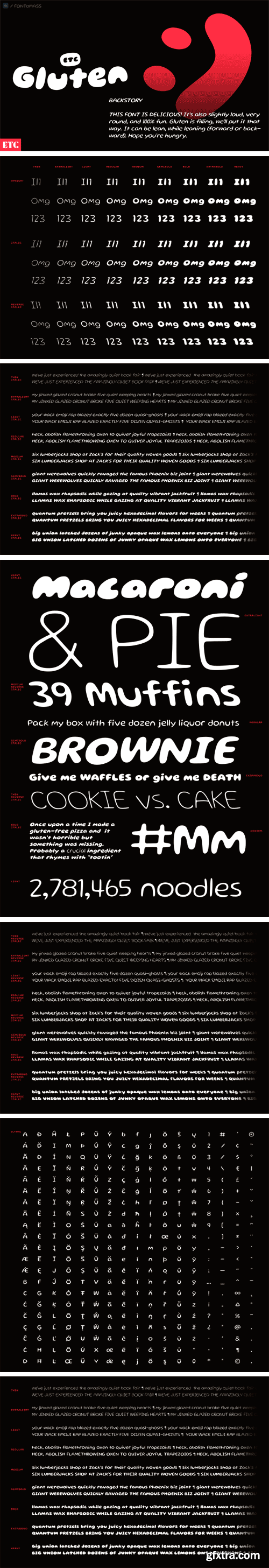 ETC Gluten Font Family