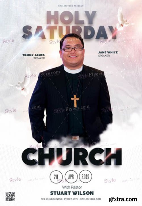 Holy Saturday Church V1 2019 PSD Flyer Template