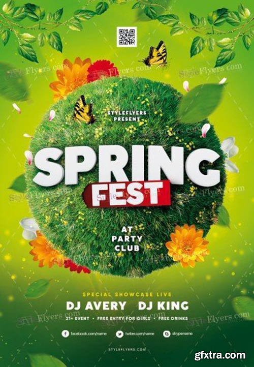 Spring Fest V9 2019 PSD Flyer Template