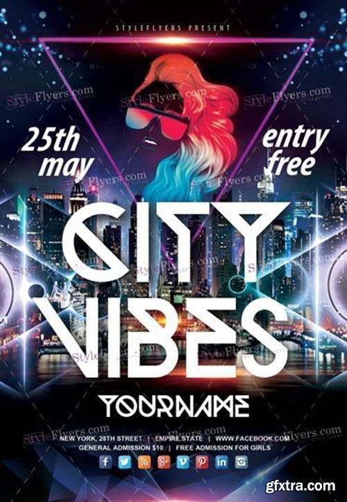 City Vibes V1 2019 PSD Flyer Template