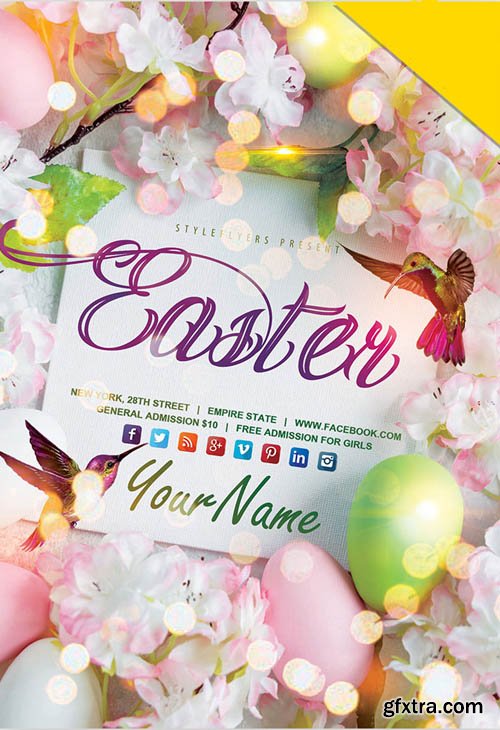 Easter Poster V17 2019 PSD Flyer Template