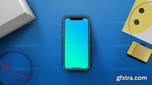 PhoneX Layered PSD Mock-Up with Background