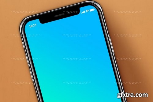 PhoneX Layered PSD Mock-Up with Background