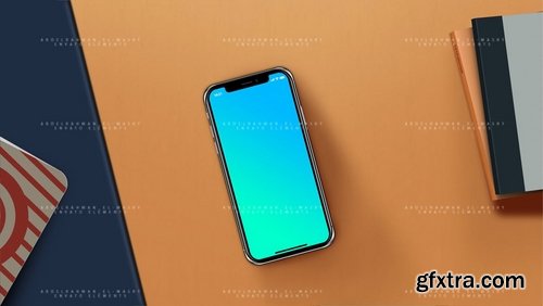 PhoneX Layered PSD Mock-Up with Background