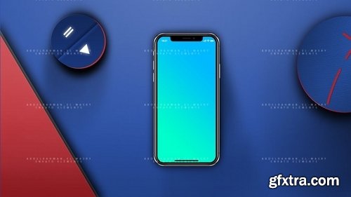 PhoneX Layered PSD Mock-Up with Background