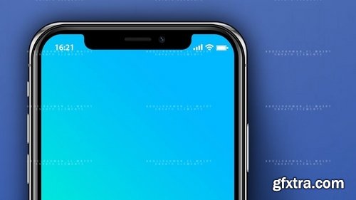 PhoneX Layered PSD Mock-Up with Background