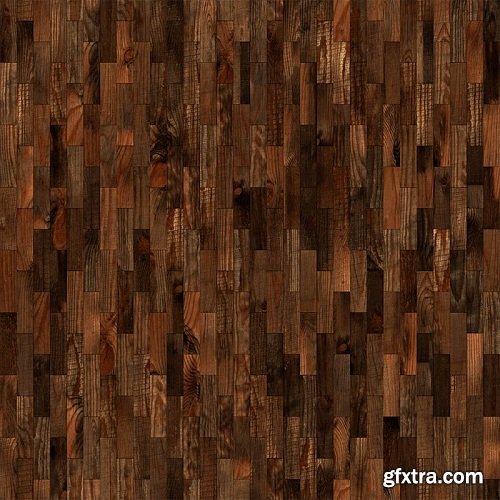Dark Old Wood Tiles PBR Textures