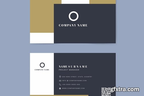 Corporate name card design vector