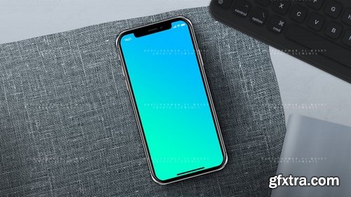 PhoneX Layered PSD Mock-Up with Background