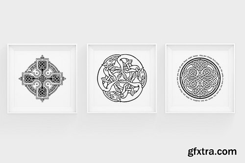 Celtic patterns vector bundle