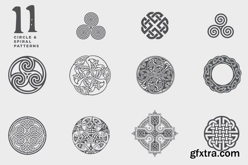 Celtic patterns vector bundle