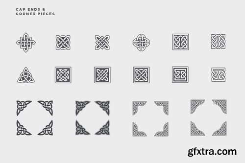 Celtic patterns vector bundle