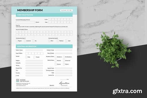 Clean Membership Registration Form