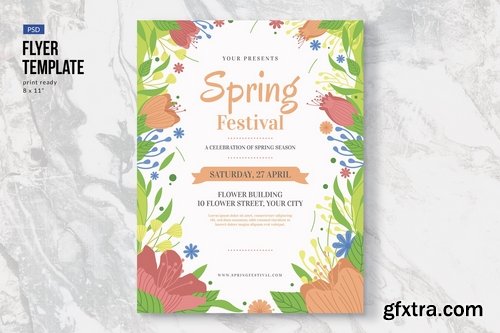 Spring Flowers Flyer Template II