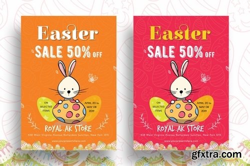 Easter Egg Hunt Festivel Flyers