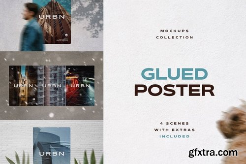 Glued Poster Mockups