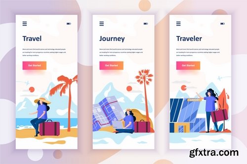 Instagram Stories Onboarding Screens Mobile App Pack