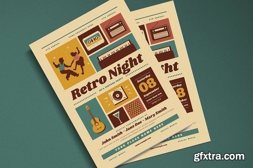 Retro Night Event Flyer