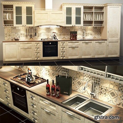 Modern Kitchen 53 3d Model